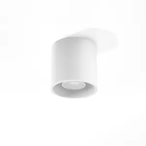 Orbis Aluminium White 1 Light Classic Ceiling Light