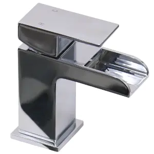 SunDaze Basin Sink Mixer Tap Chrome Square Bathroom Lever Faucet