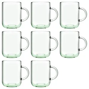 Pasabahce Aware Iconic Recycled Glass Mugs - 330ml - Green - Pack of 8