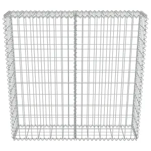 Berkfield Gabion Wall with Covers Galvanised Steel 100x20x100 cm