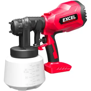 Excel 18V Cordless 1000ml Spray Gun with 1 x 4.0Ah Battery & Charger