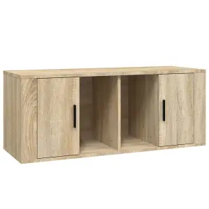 Berkfield TV Cabinet Sonoma Oak 100x35x40 cm Engineered Wood