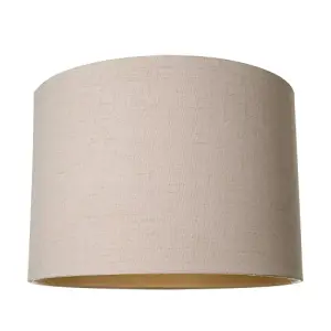 Contemporary Taupe Textured Linen Fabric 16 Lamp Shade with Satin Inner Lining