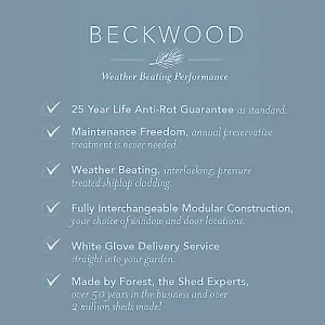 Beckwood 5x3 Apex Shed - 2 Windows