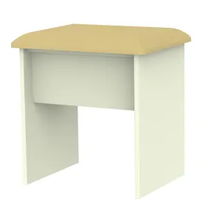 Lancaster Stool in Cream & Oak (Ready Assembled)