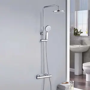 Nes Home Modern Exposed Cool Touch Thermostatic Shower With Shower Head & Handheld