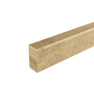 GoodHome Hinita Matt Natural Solid oak Upstand (L)3000mm