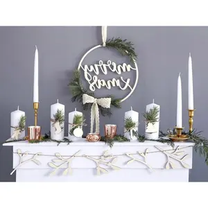 Set of 4 Pillar Candles, Set of 4 Votive Candles, Decorative Household Candles, Long Burning Time - Advent, Christmas (White)