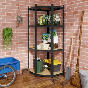 Costway 4-Tier Corner Metal Shelving Unit Adjustable Garage Storage Utility Rack 720KG