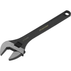 375mm Adjustable Drop Forged Steel Wrench - 41mm Offset Jaws Metric Calibration