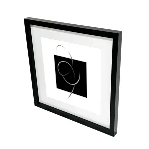 Matt Black Pine effect Plain Single Picture frame (H)42.6cm x (W)42.6cm