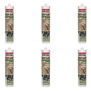 Soudal Repair Express Cement Tube Beige Color 290ml (Pack of 6)