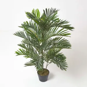 Homescapes Multi Stem Green Palm Tree in Pot, 120 cm