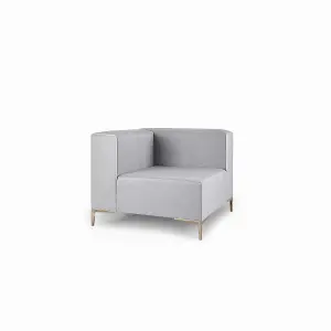 Emelda Grace Cloud Large Rectangle Corner Sofa - Right Hand - Grey