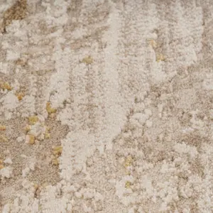 Warm Beige Distressed Galaxy Marble Area Rug 80x150cm