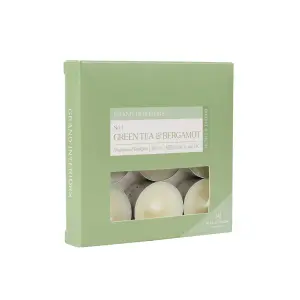 Wax lyrical Green tea & bergamot Small Tea lights, Pack of 9