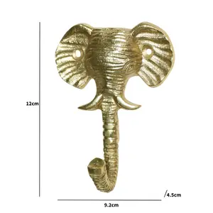 Melody Maison Gold Elephant Head Wall Hook