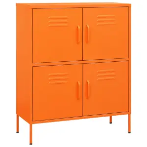 Berkfield Storage Cabinet Orange 80x35x101.5 cm Steel