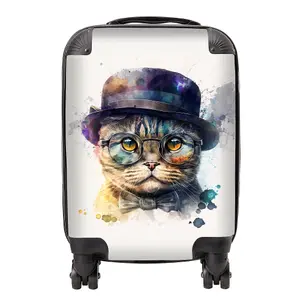 Scottish Fold Cat Splashart Suitcase - Small