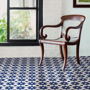 Floorpops Zellige Blue Peel and Stick Floor Tiles FP3572