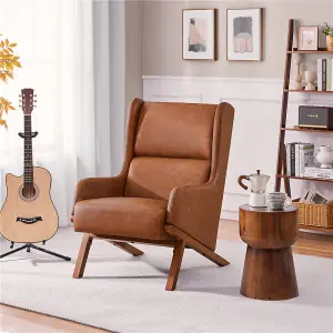 Yaheetech Oversized Upholstered Accent Armchair - Brown