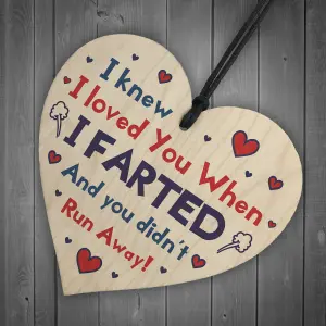 Joke Anniversary Gift For Him Her Wood Heart Funny Girlfriend Boyfriend Gift Keepsake