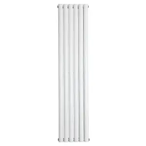 Right Radiators 1600x354mm Vertical Double Oval Column Designer Radiator White