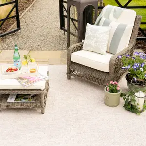 Beige Diamond Indoor Outdoor Weather Resistant Rug 120cm x 170cm