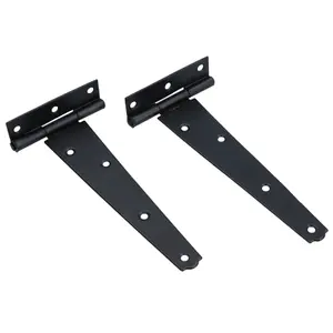 150mm Heavy Duty T Tee Hinges for Doors + Gates with Fixing Screws 2pc