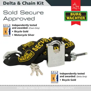 1M HEAVY DUTY CHAIN AND HEAVY DUTY PADLOCK