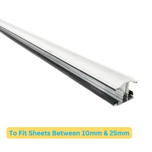 Solstice Snap Down Glazing Bar 10-25mm 3m White