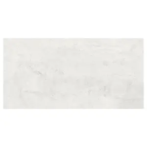 Glen Matt White Concrete Effect Porcelain Outdoor Tile - Pack of 8, 5.76m² - (L)600x(W)1200mm