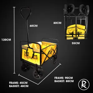 RocwooD Folding Trolley Cart 70KG Festival Garden Outdoor