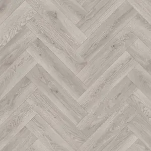 Grey Modern Wood Effect Anti-Slip Vinyl Flooring for Home, Shops, Offices, 2.6mm Thick Vinyl Sheet-4m(13'1") X 4m(13'1")-16m²