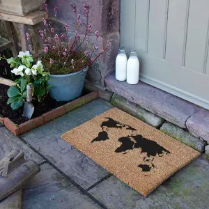 World Map Doormat - Regular 60x40cm