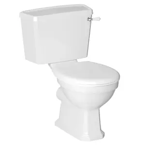 Cooke & Lewis Serina White Close-coupled Toilet with White seat Soft close seat