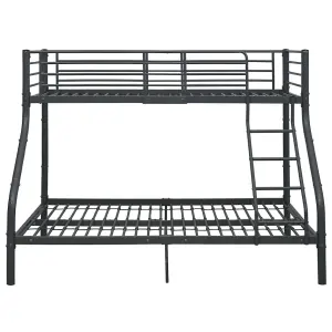 Berkfield Bunk Bed Frame Black Metal 140x200 cm/90x200 cm