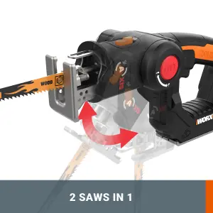 WORX WX550.2 20V Axis (2-1 Jigsaw & Reciprocating Saw)