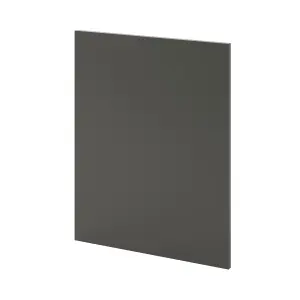 GoodHome Stevia & Garcinia Gloss anthracite slab Standard End panel (H)720mm (W)570mm