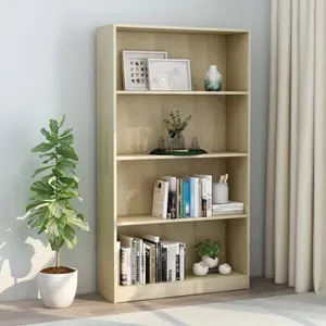 Attwood Bookcase Sonoma Oak / 80cm H x 75cm W x 24cm D