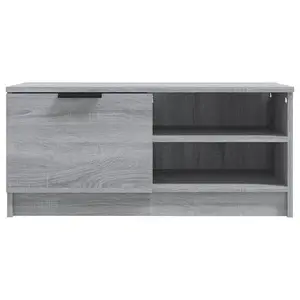 vidaXL TV Cabinet Grey Sonoma 80x35x36.5 cm Engineered Wood