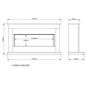 BeModern Broadfield White & storm Micro-marble Outset Electric Fire suite