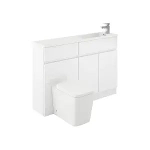 Delaware 1200mm Vanity & WC Unit in Gloss White