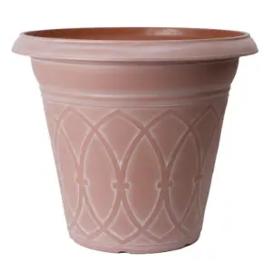 Pair of Durham Cloudy Terracotta Planters, 14 inches, Containers for Garden Flowers