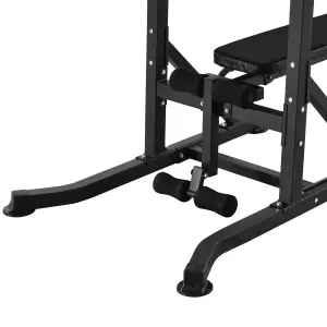 HOMCOM Adjustable&Folded Dip Stands Multi-Function Pull-ups Sit-ups Fitness tool