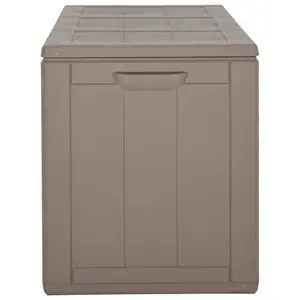 Berkfield Garden Storage Box 270L Brown PP Rattan