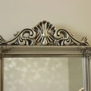 Melody Maison Ornate Silver Dressing Table Triple Mirror