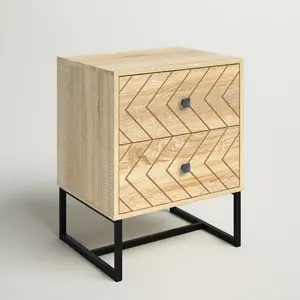 Raul 2 Drawer Bedside Table