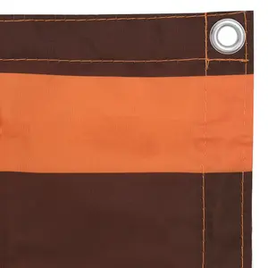 Berkfield Balcony Screen Orange and Brown 75x400 cm Oxford Fabric