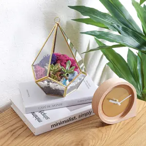 Geometric Planter Pot Grass Flowerpot Garden Home Decor Diamond Indoor / Out UK